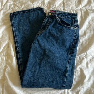 Edikted low rise navy blue jeans in size xs